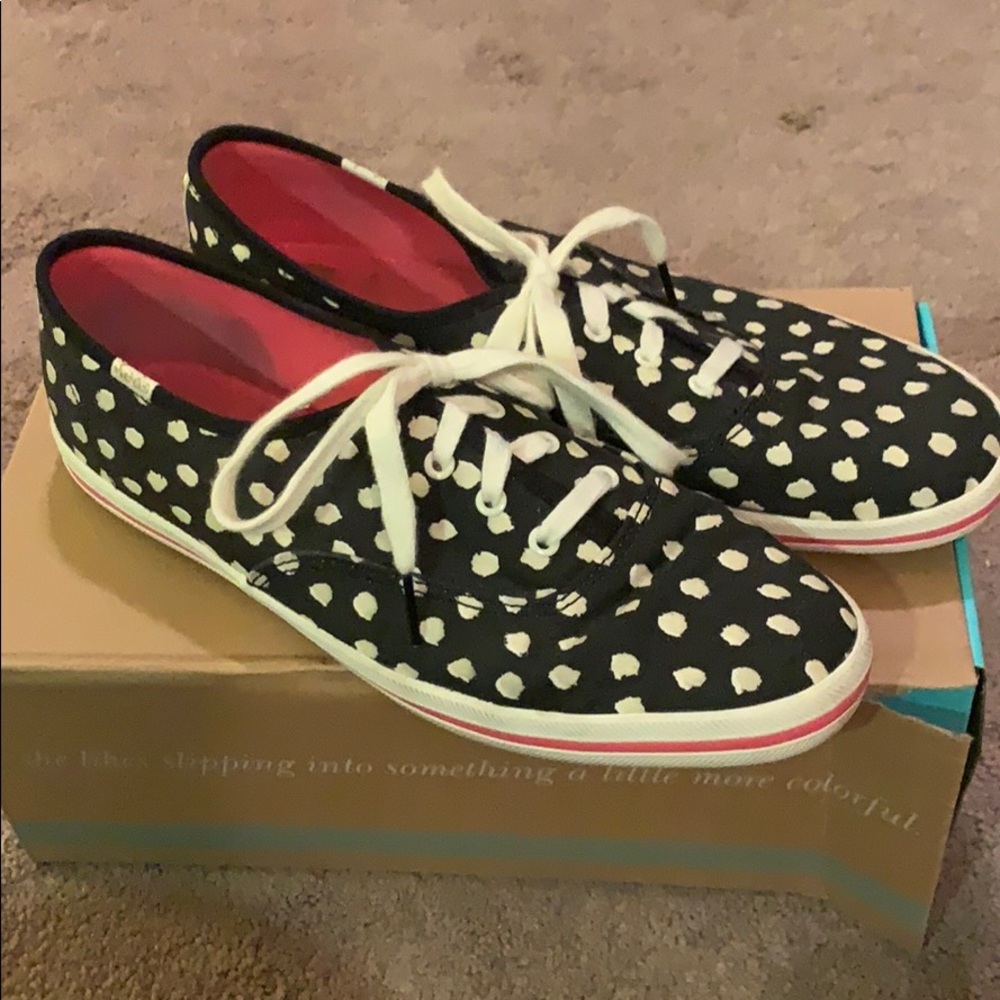 Kate Spade x Keds black/white dot sneakers